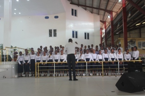 Campus Choir of The Lord's Chosen Campus Fellowship during the ministration in the programme. Photo: Chosen Press and Information